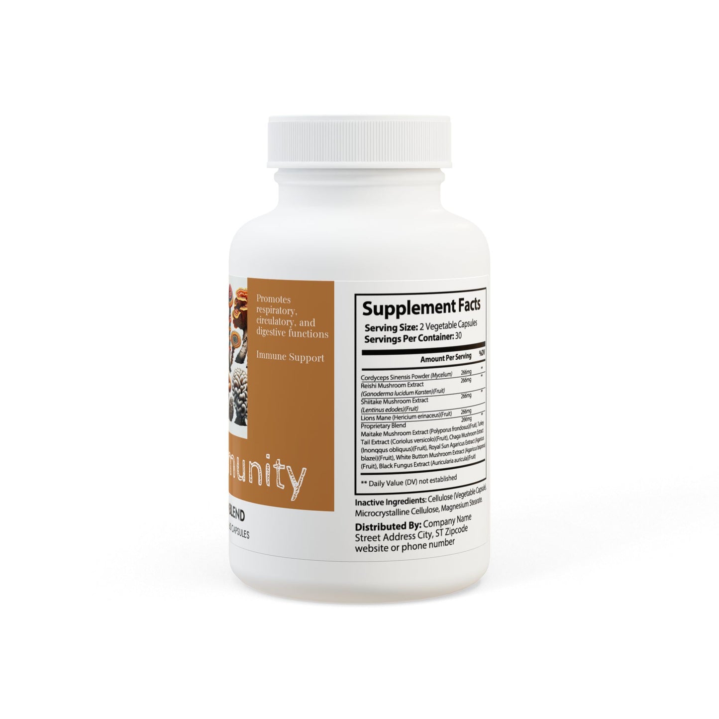 Mushroom Blend Supplement — Fungi Immune Defence Capsules (60)