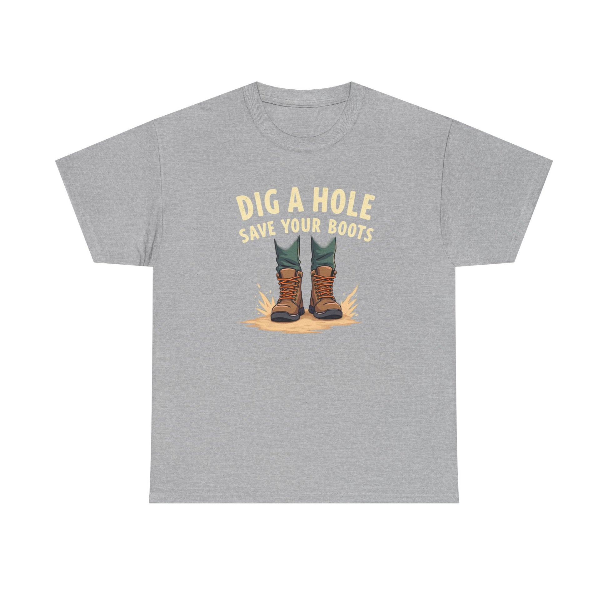 Dig a Hole Save Your Boots, Funny Gardening Tee, Unisex Heavy Cotton Tee, Vintage Style Shirt, Dig A Hole Design, Perfect for Gardeners & Outdoor Lovers - Psychonaut Swag