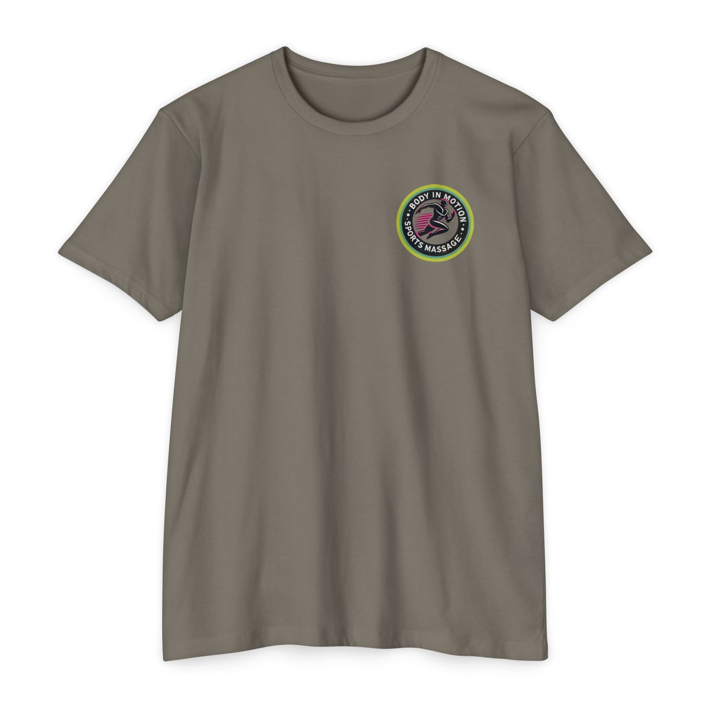 Sports Massage, Retro Camper Badge T-Shirt — Vintage RV Travel Logo Tee