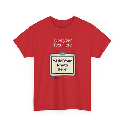 Customize Your Own (Adult) Heavy Cotton Tee — Personalized Image or Text T-Shirt