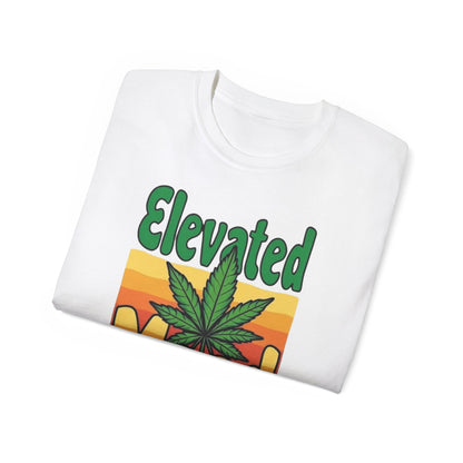Elevated Mood Cannabis Tee, Unisex Ultra Cotton T-Shirt, Sublimated Graphic Tee, Perfect Gift for 420 Celebrations, Relaxed Fit Tee
