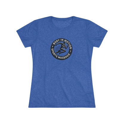 Sports Massage, Women’s Triblend Tee — "Body in Motion Sports Massage" Logo Shirt