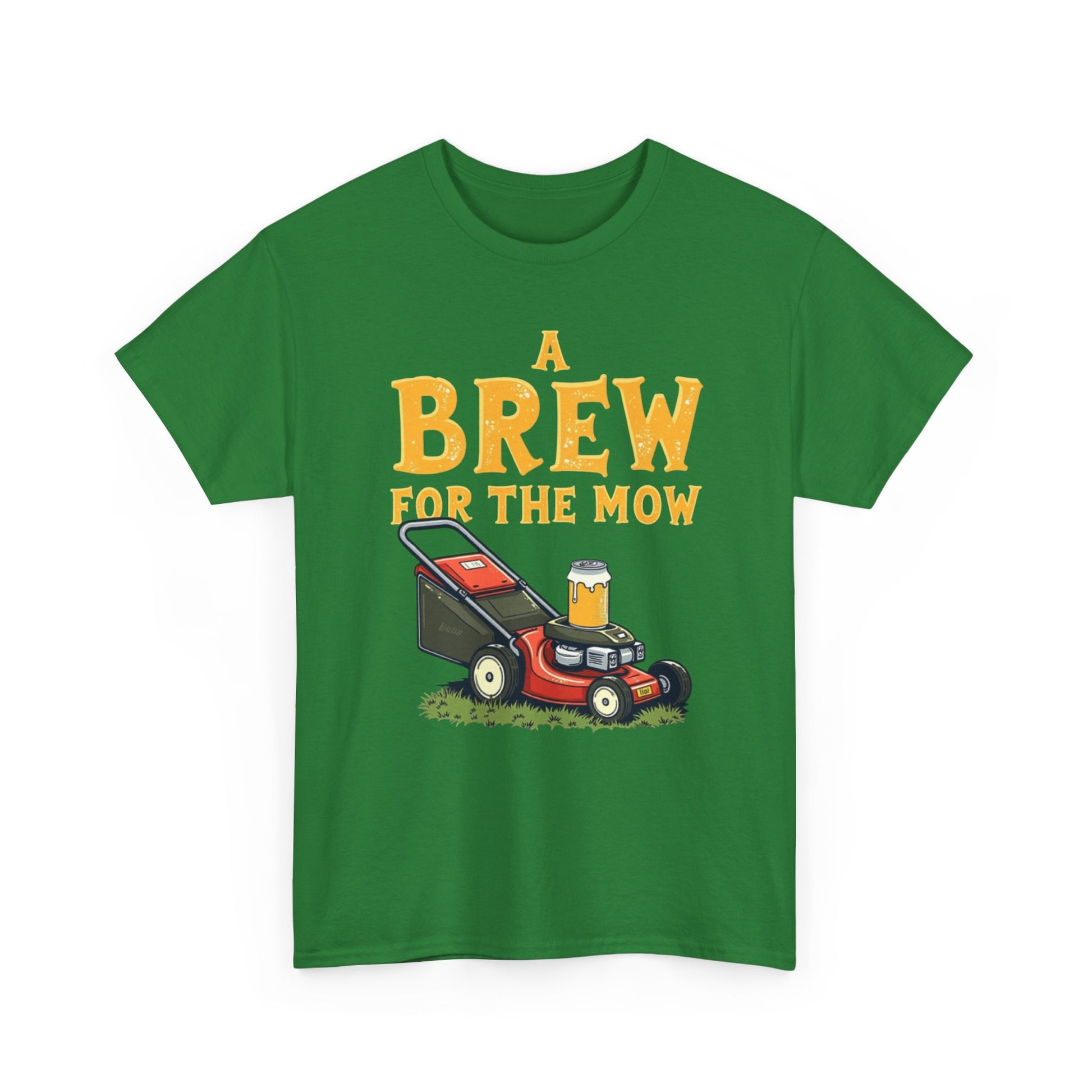A Brew for the Mow Unisex Heavy Cotton Tee | Gardening Gifts, Lawn Care Apparel, Fun T-Shirt, Father's Day Gift, Beer Lover Shirt - Psychonaut Swag