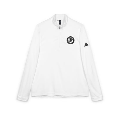 Sports Massage, Embroidered Quarter-Zip Pullover — Adidas Performance Long-Sleeve