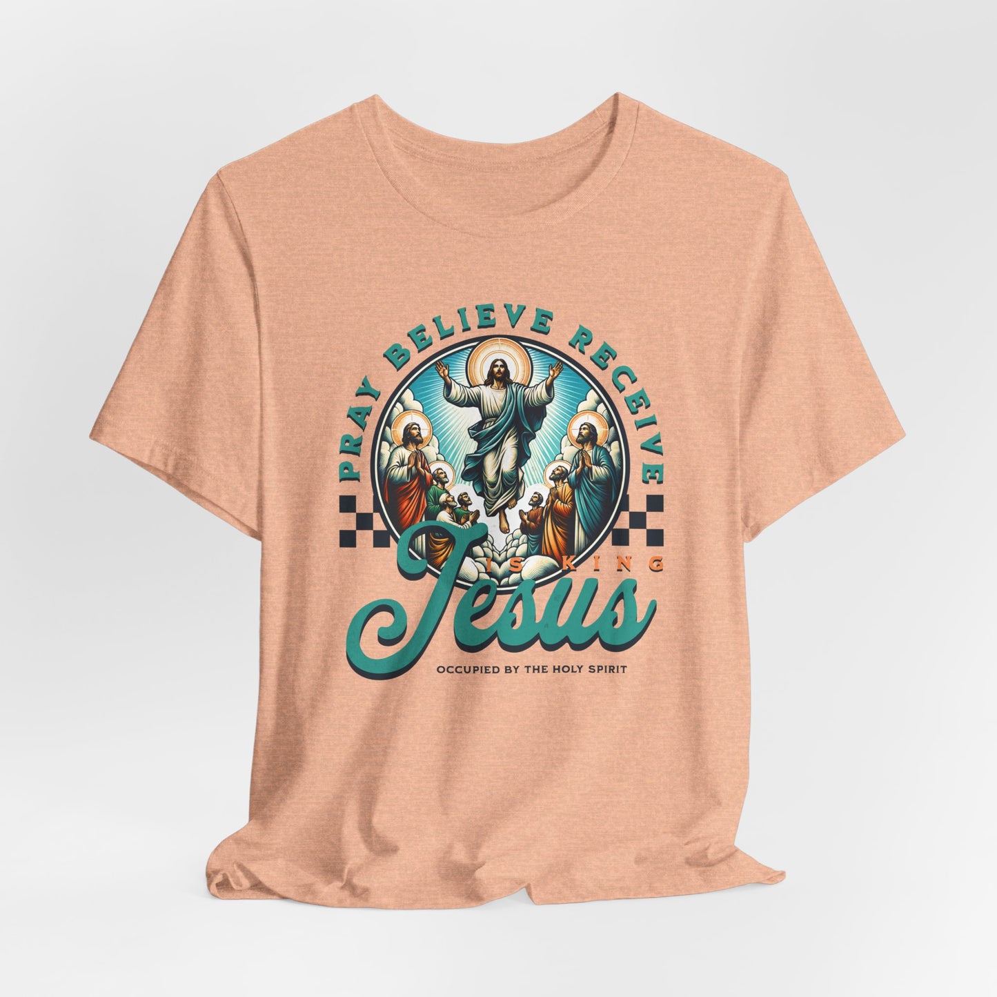 Jesus Prayer Tee — "Pray Believe Receive" Christian Graphic T-Shirt