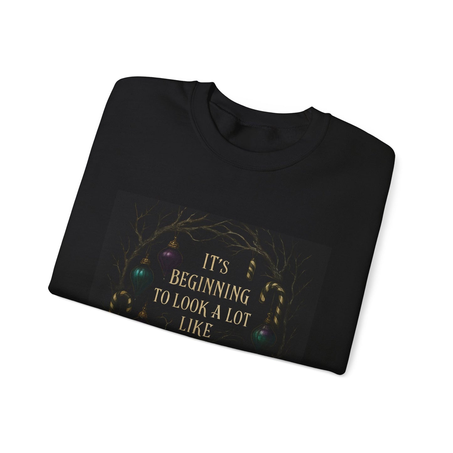Goth‑Mas Crewneck Sweatshirt — "It's Beginning to Look a Lot Like Goth‑Mas" Holiday Gothic Sweater