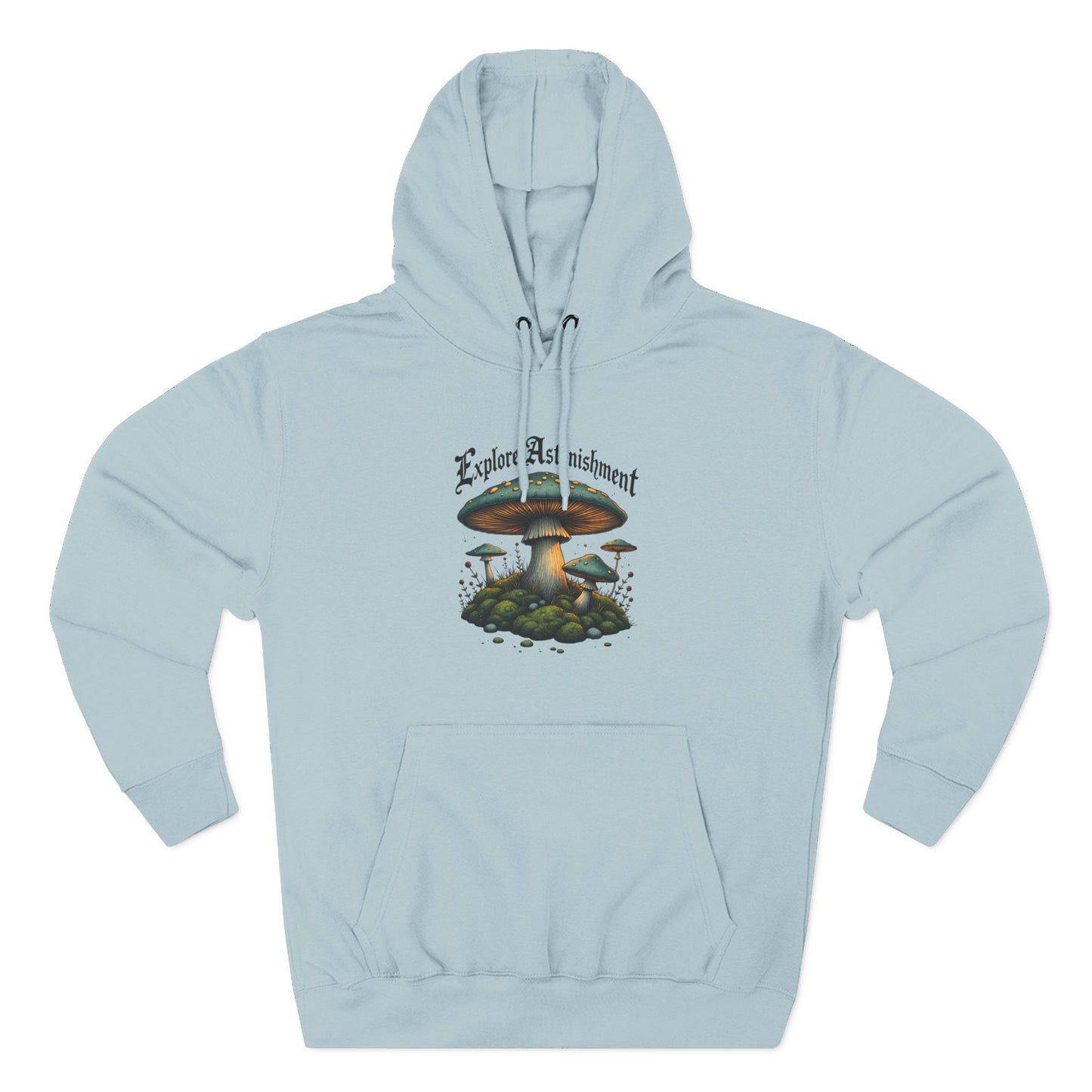 Mushroom Forest Hoodie - 'Earth And Adventure' Vintage Fungi Graphic Pullover
