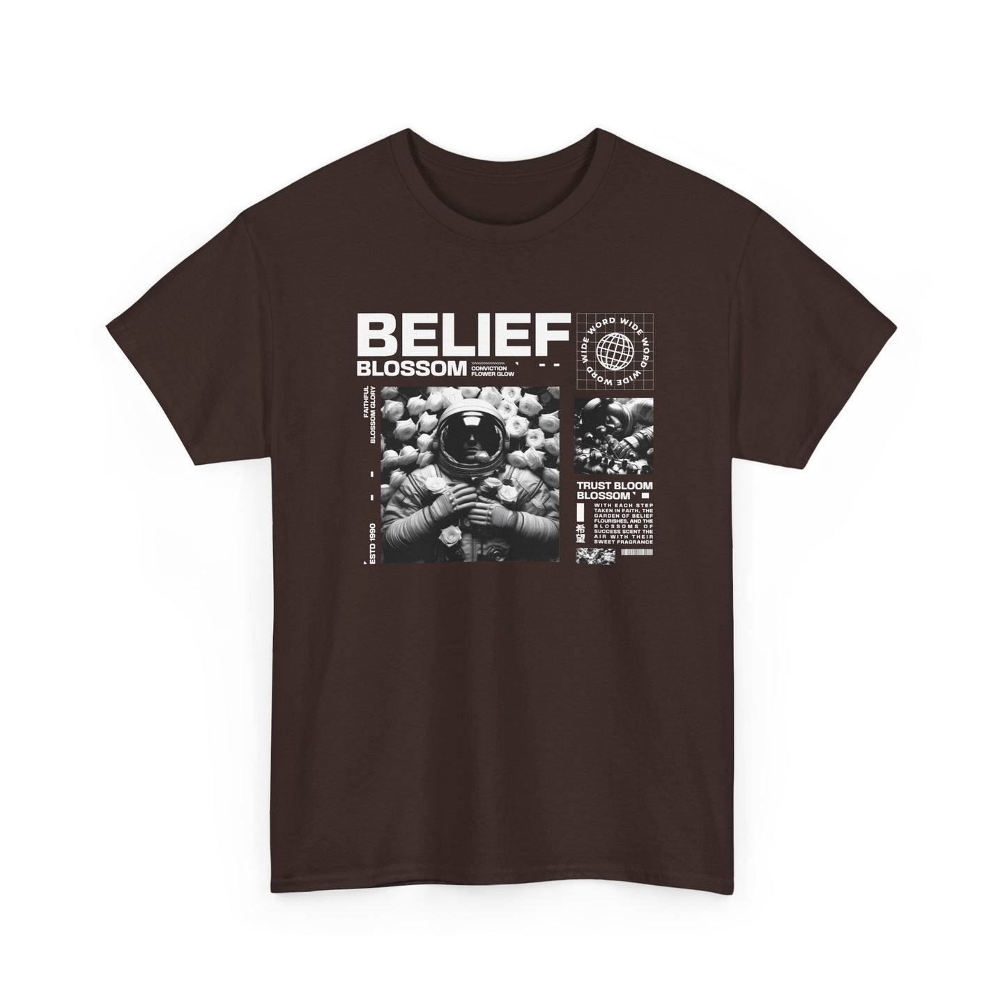 Astronaut Belief, Unisex Heavy Cotton Tee