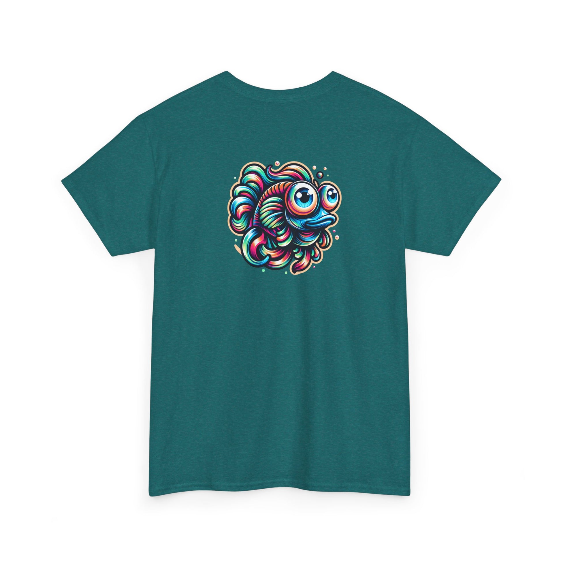 Psychedelic Fish Graphic Unisex Heavy Cotton Tee - Fun & Vibrant Apparel - Psychonaut Swag