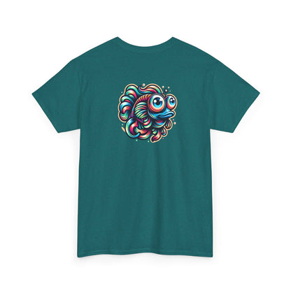 Psychedelic Fish Graphic Unisex Heavy Cotton Tee - Fun & Vibrant Apparel - Psychonaut Swag