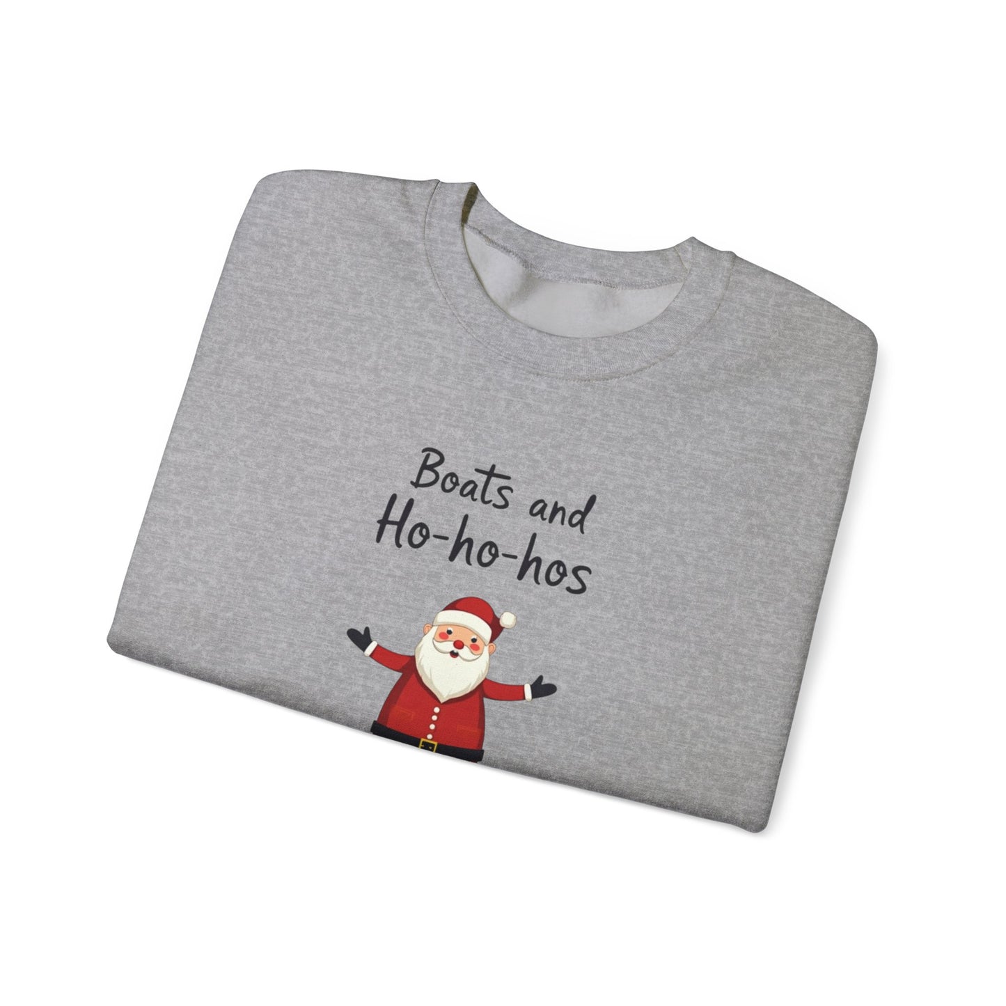 Santa Boats and Ho Ho his, Unisex Heavy Blend™ Crewneck Sweatshirt