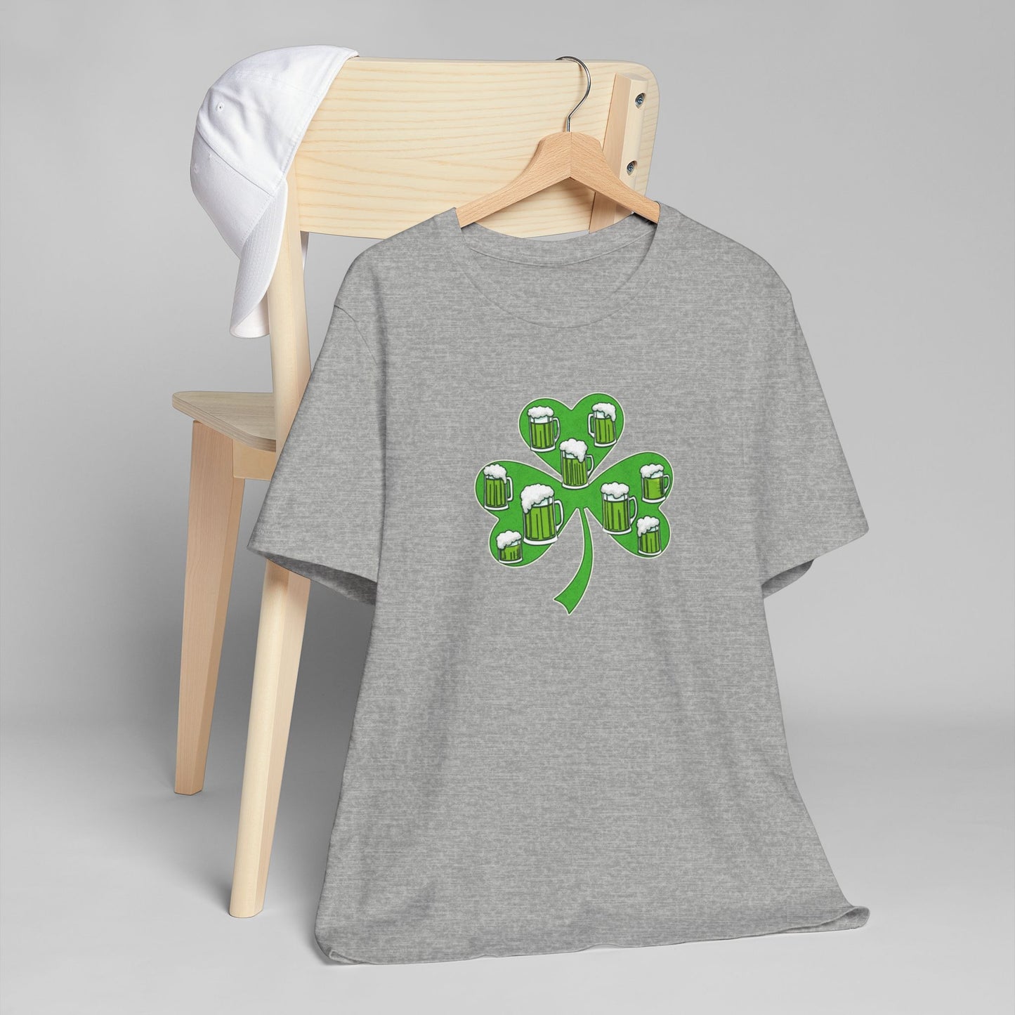 Lucky Green Beer Clover, Unisex Jersey T-Shirt