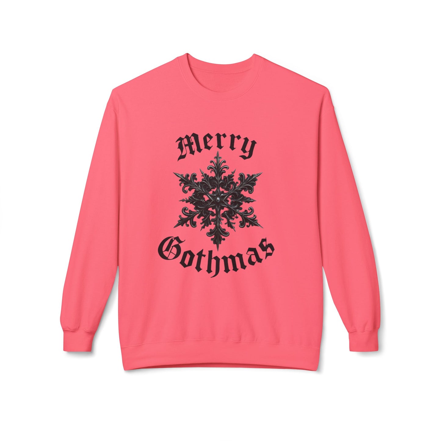 Gothic 'Merry Gothmas' Snowflake Crewneck Sweatshirt
