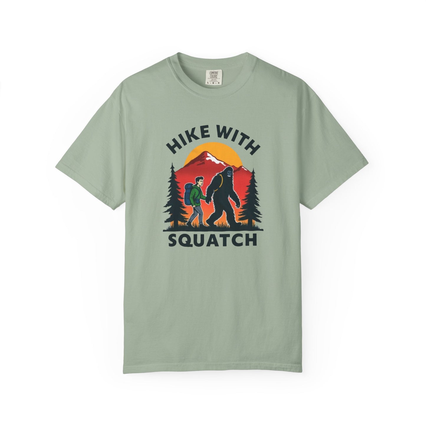 Hike With Squatch T-Shirt — Vintage Bigfoot Hiking Graphic Tee