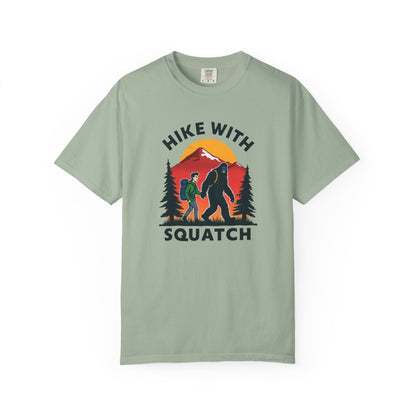 Hike With Squatch T-Shirt — Vintage Bigfoot Hiking Graphic Tee