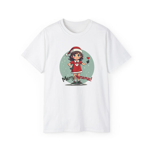Nurse Christmas Tee — "Merry Nursemas!" Holiday Nurse T-Shirt