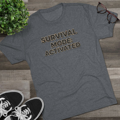 Survival Mode Activated T-Shirt — Camo Text Graphic Tee