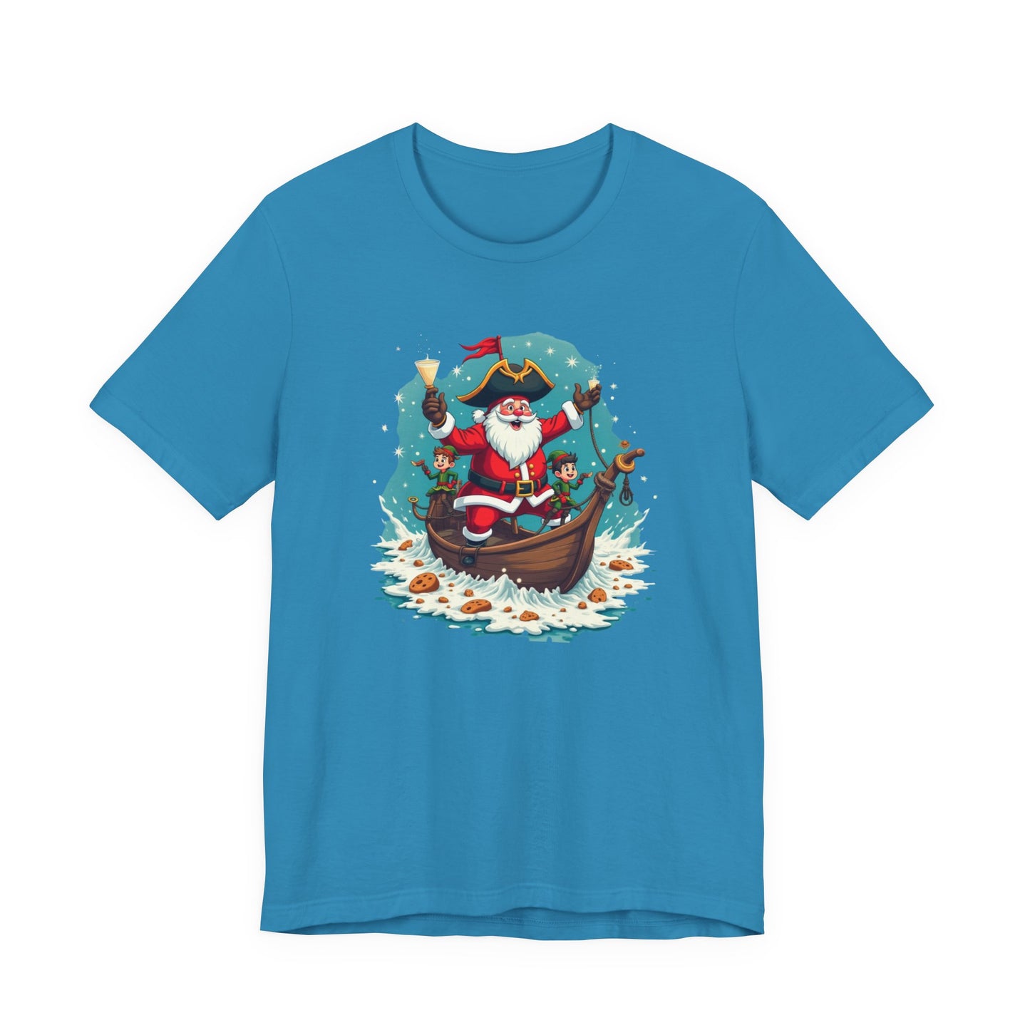 Santa in Gondola Christmas Tee