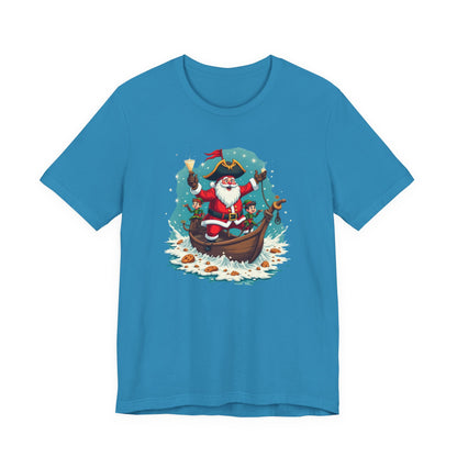 Santa in Gondola Christmas Tee