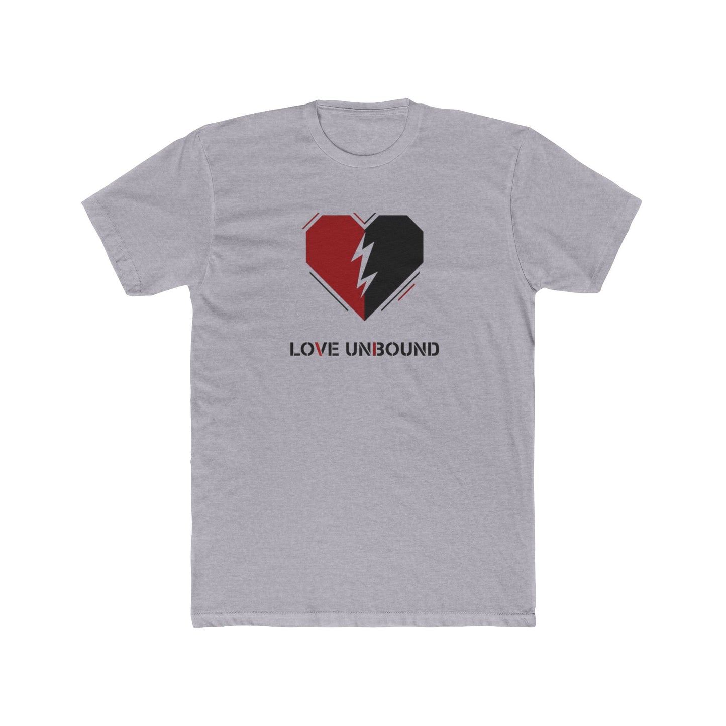 Love Unbound Heart Tee — Split Lightning Heart Graphic T‑Shirt