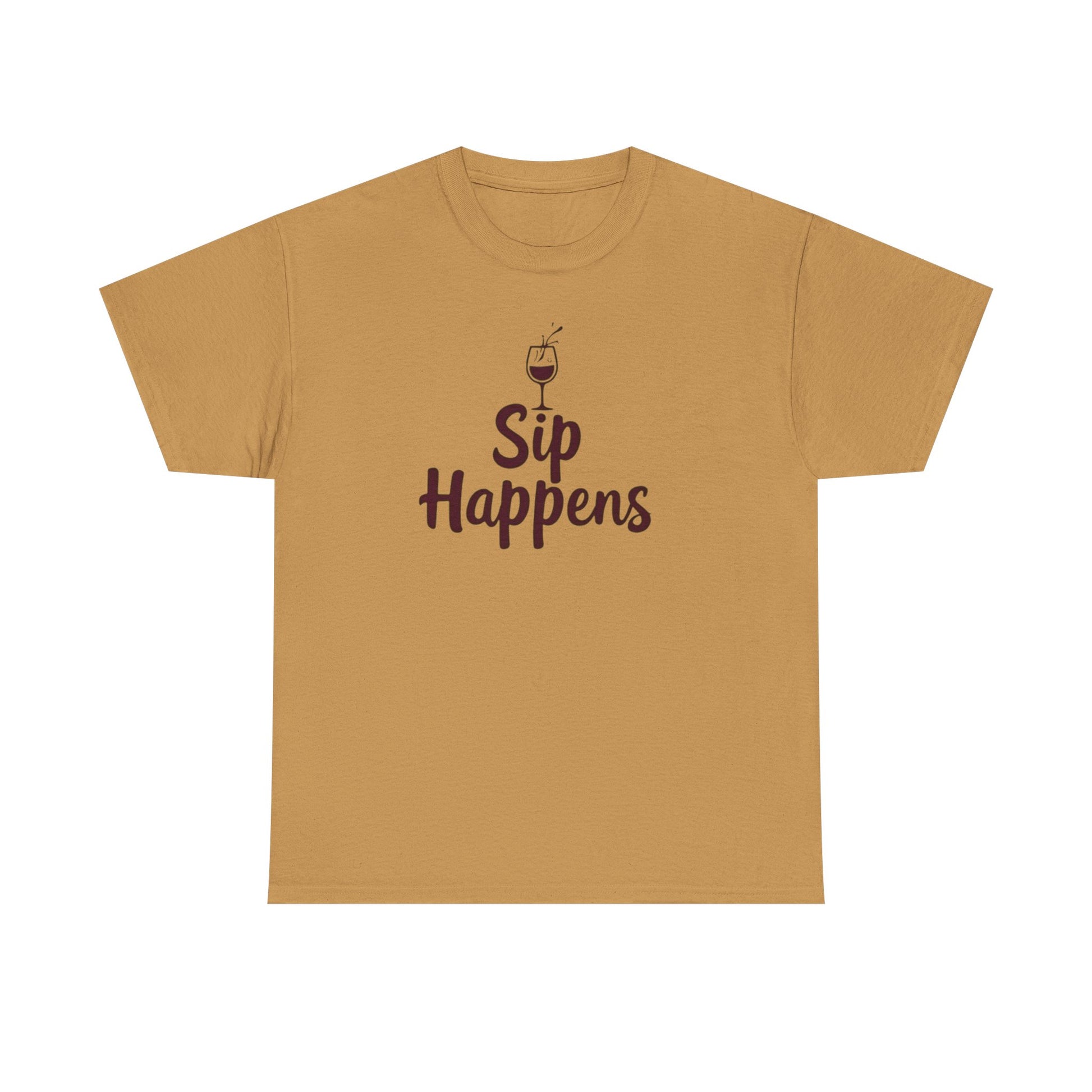 Sip Happens Unisex Heavy Cotton Tee - Funny Graphic Shirt, Casual Wear, Gift for Coffee Lovers, Everyday Comfort, Birthday Party T-Shirt - Psychonaut Swag