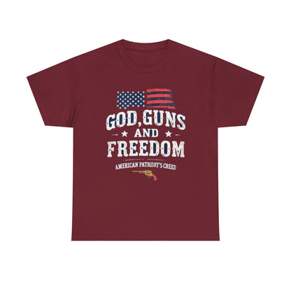 God, Guns, and Freedom American Patriot's Creed Shirt - Psychonaut Swag