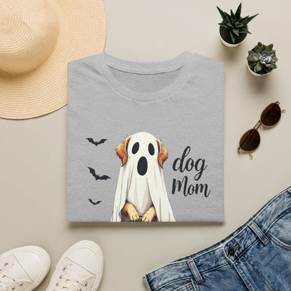 Dog Mom Halloween T‑Shirt — Cute Ghost Pup Pumpkin Tee