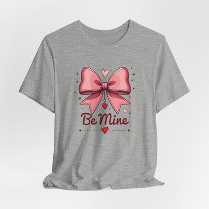Valentine 'Be Mine' Pink Bow T‑Shirt