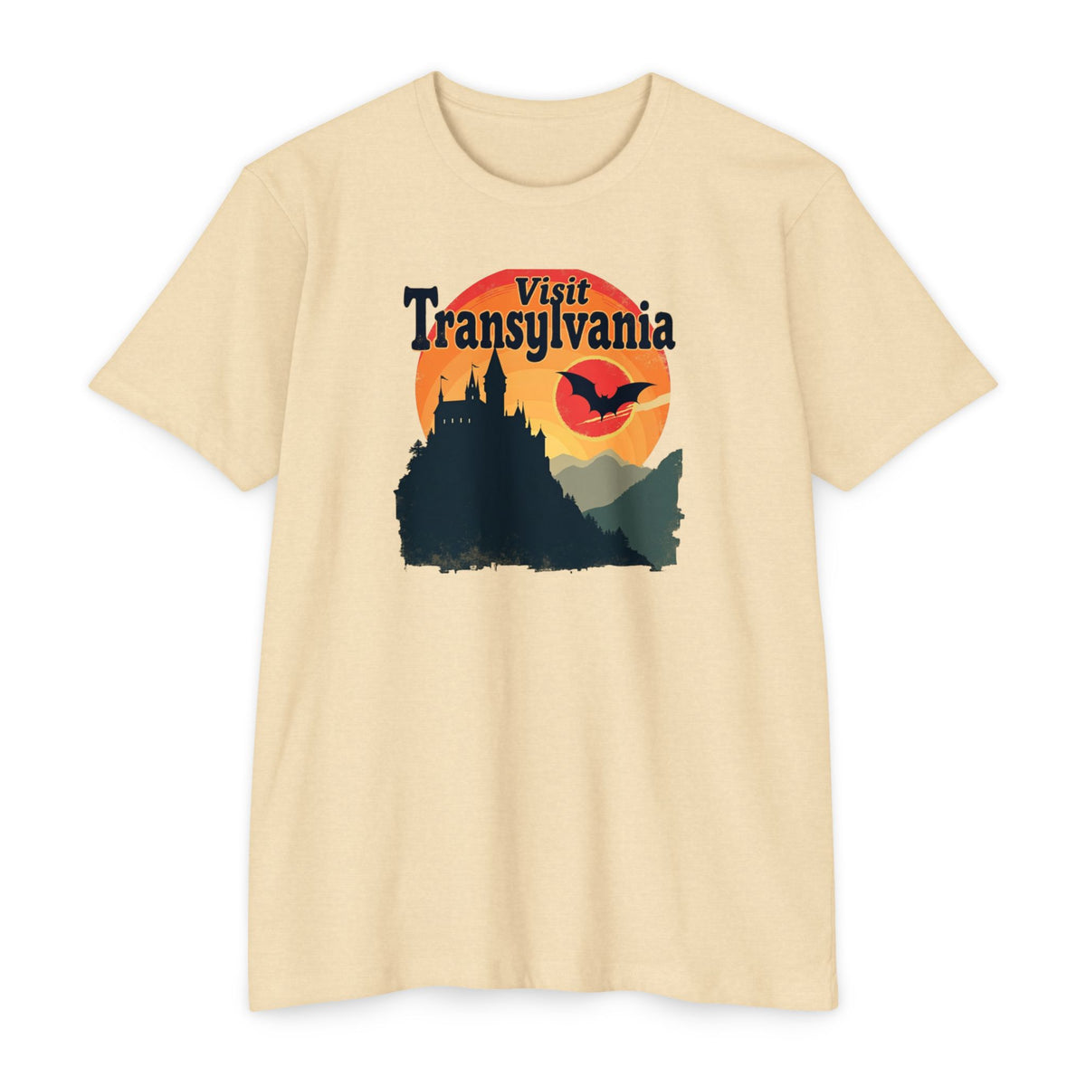 Visit Transylvania T-Shirt — Vintage Vampire Castle Halloween Tee