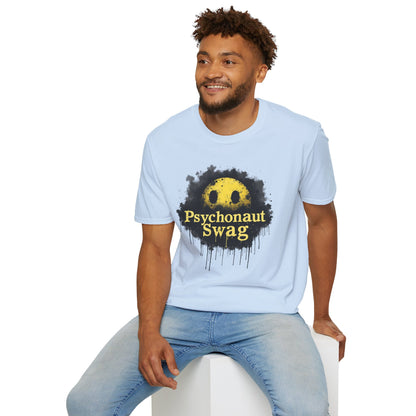 Psycho Smile, Pyschonaut Swag T-Shirt - Unisex Softstyle Tee, Casual Wear, Gift for Gamers, Festival Attire, Streetwear Fashion