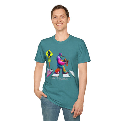 Sax-Squatch, Unisex Softstyle T-Shirt