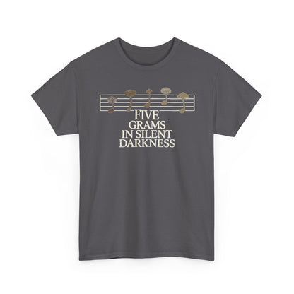 Vintage Music Tee — "Five Grams in Silent Darkness" Graphic Shirt