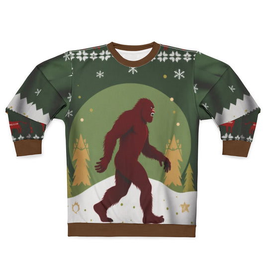 Bigfoot Holiday Sweatshirt – Sasquatch Christmas Ugly Sweater