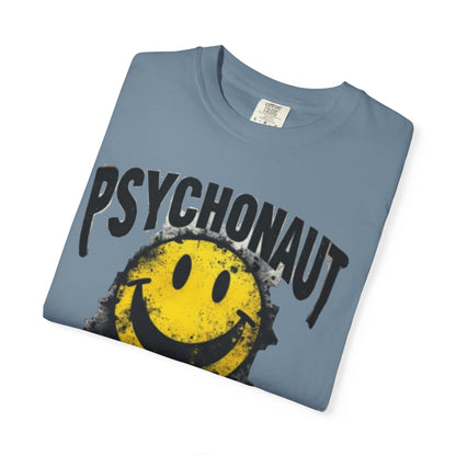 Psychonaut Swag Yellow Smiley Face, Trendy Graphic Tee for Festival Lovers, Casual Wear, Gifts, Street Style