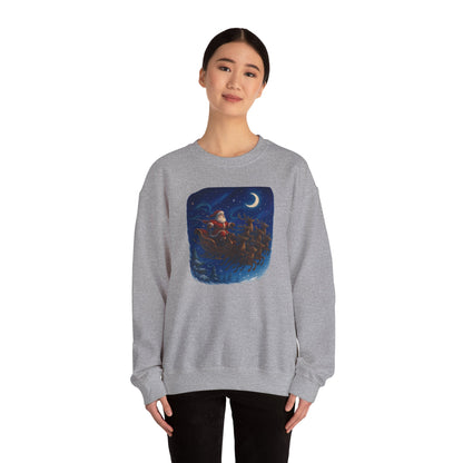 Christmas Santa Sleigh Crewneck Sweatshirt