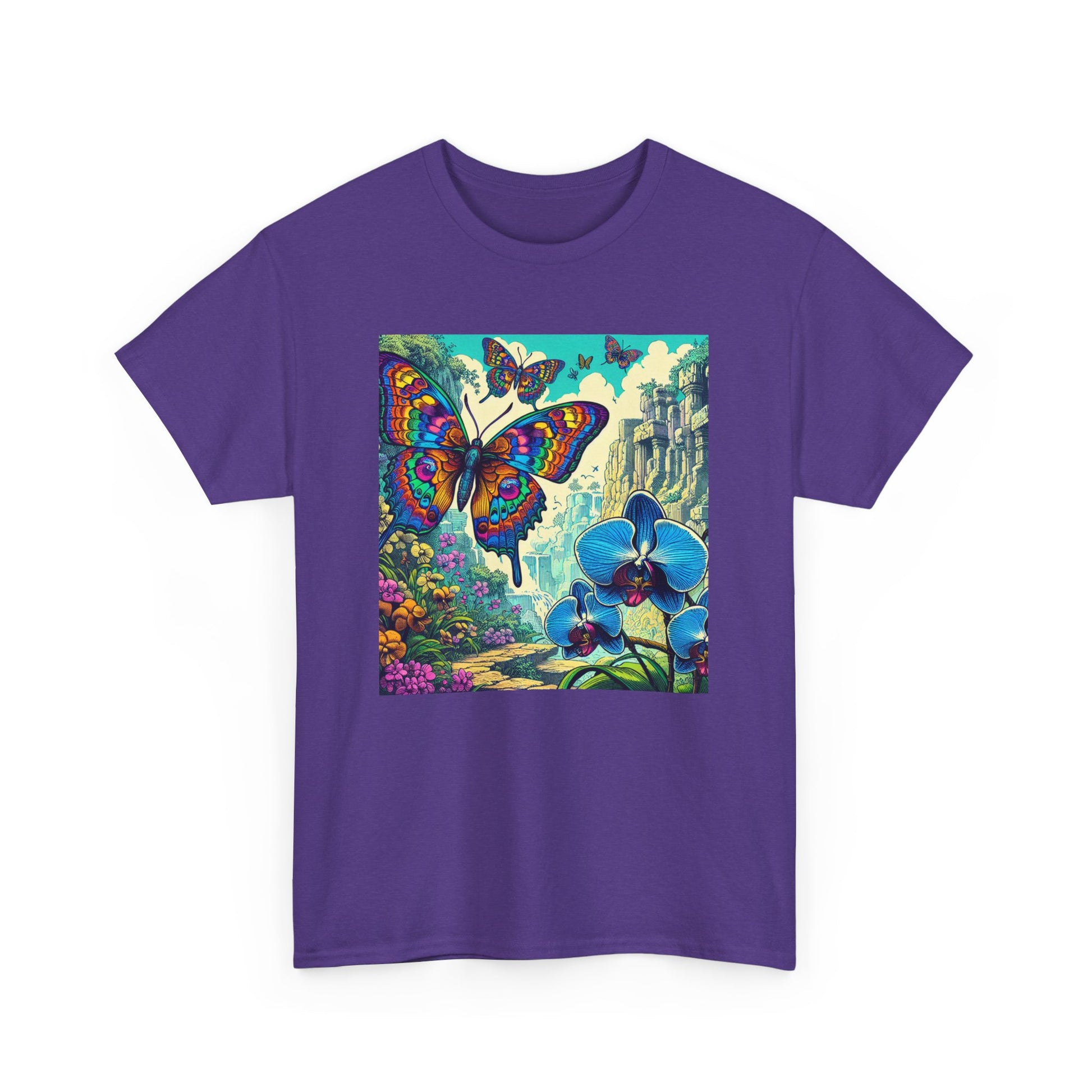 Butterfly Orchid, Unisex Heavy Cotton Tee - Psychonaut Swag