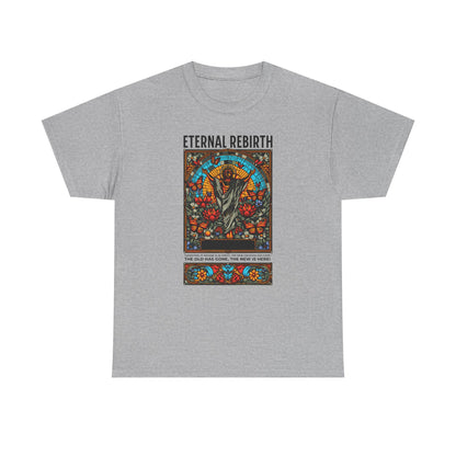 Eternal Rebirth Tee — Floral Mandala Stag Graphic T-Shirt