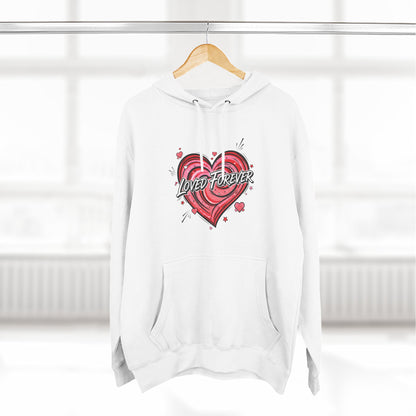 Love Forever Heart Hoodie — Vintage Tattoo Style Valentine's Sweatshirt