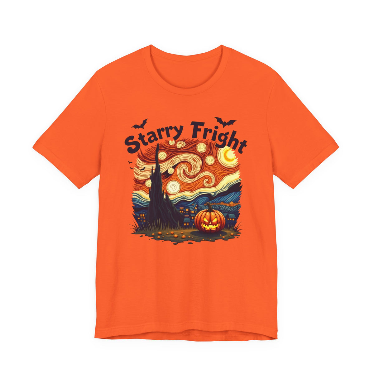 Starry Fright Halloween Tee, Unisex Ghost Graphic Shirt, Spooky Fall Fashion, Halloween Costume Tee, Pumpkin Art T-Shirt, Gift for [...]