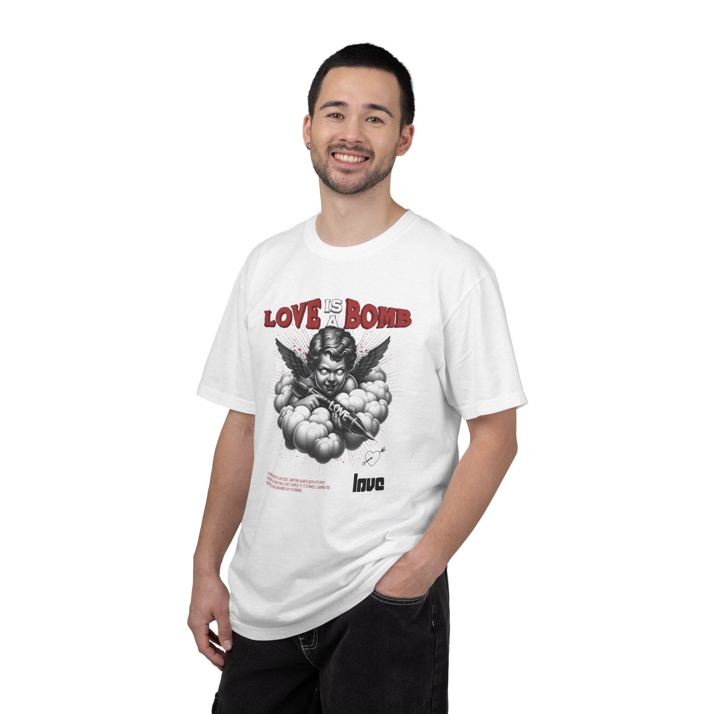 Love Is a Bomb T-Shirt — Vintage Cherub Graphic Tee