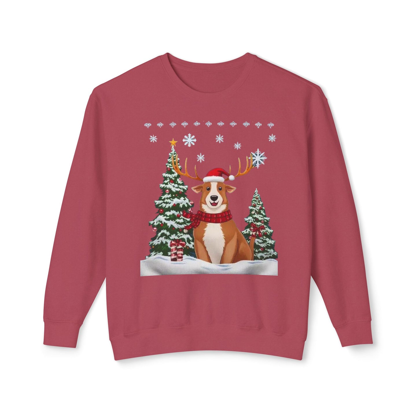 Christmas Corgi Sweatshirt - Festive Dog Reindeer Holiday Crewneck