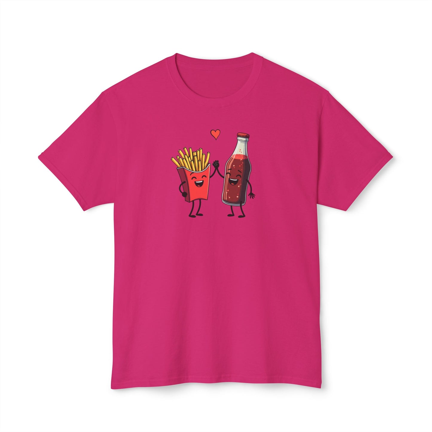Fries & Soda Love T-Shirt — Cute Cartoon Food Couple Tee