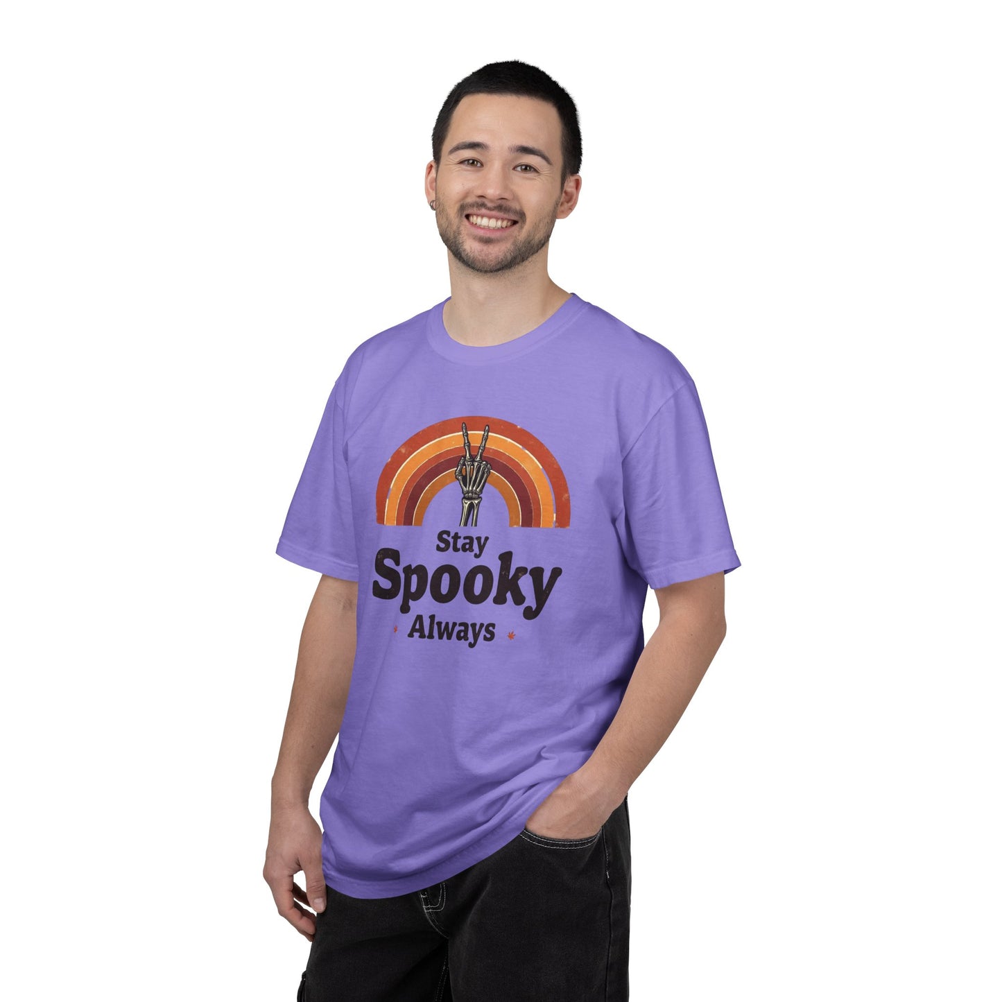 Stay Spooky Always T-Shirt — Retro Rainbow Halloween Tee