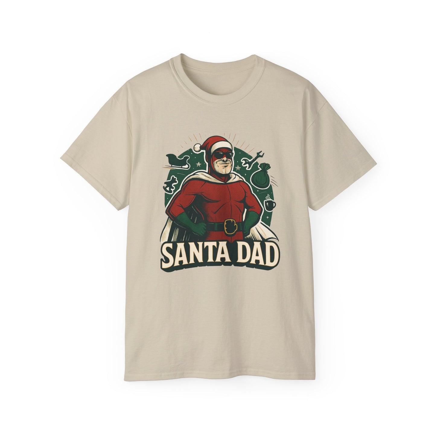 Santa Dad T-Shirt — Retro Vintage Father Christmas Tee for Dads