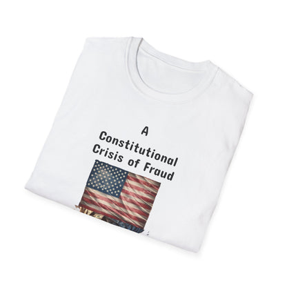 Constitutional Crisis of Fraud, Unisex Softstyle T-Shirt - Psychonaut Swag
