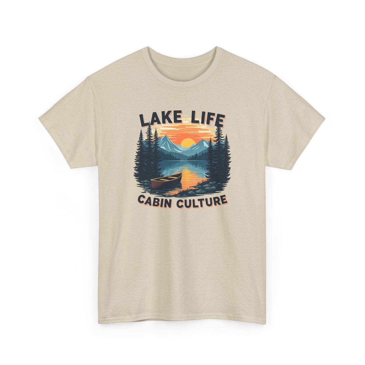 Lake Life Cabin Culture T-Shirt — Vintage Sunset Wilderness Tee