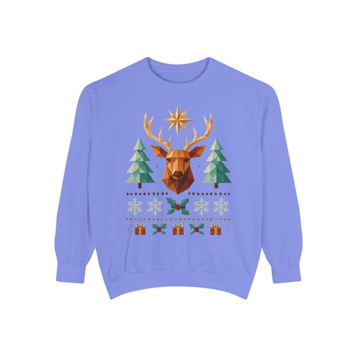 Reindeer Forest Sweatshirt — Vintage Holiday Moose Crewneck