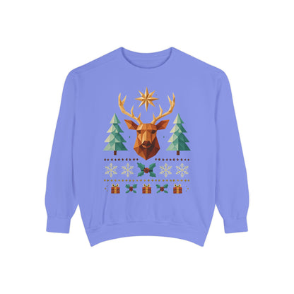 Reindeer Forest Sweatshirt — Vintage Holiday Moose Crewneck