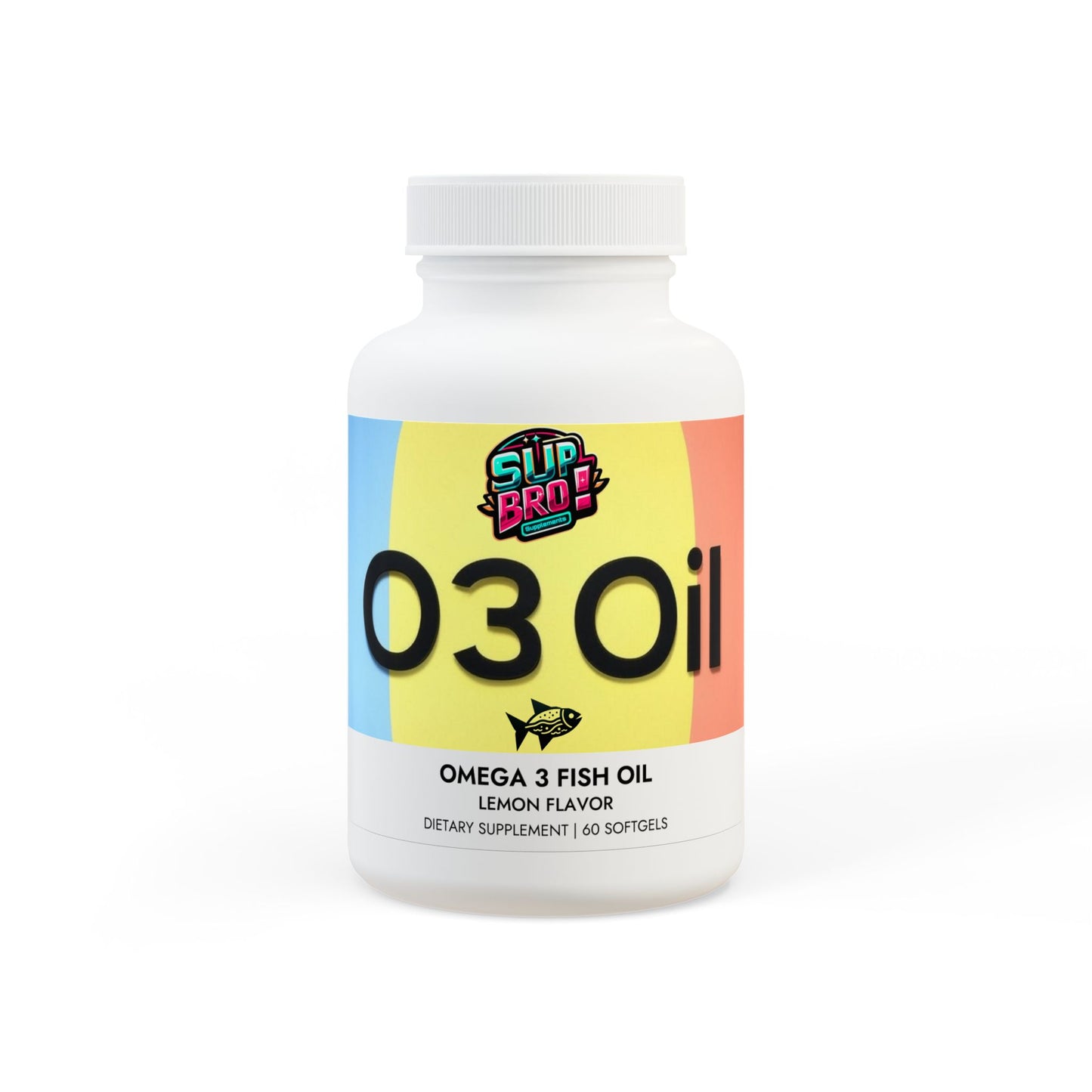 Sup Bro O-3 Oil, Omega 3 Fish Oil, Sup Bro Supplement (60 Softgels)
