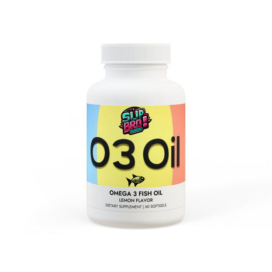 Sup Bro O-3 Oil, Omega 3 Fish Oil, Sup Bro Supplement (60 Softgels)